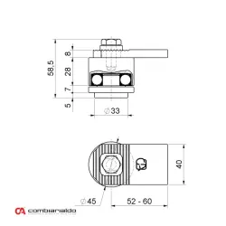 Ložiskový záves ø 45mm, M10x22mm Ložiskový záves ø 45mm, M10x22mm